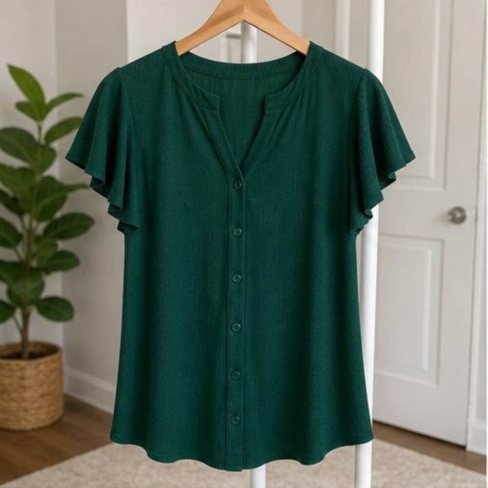 Emerald Peplum Top